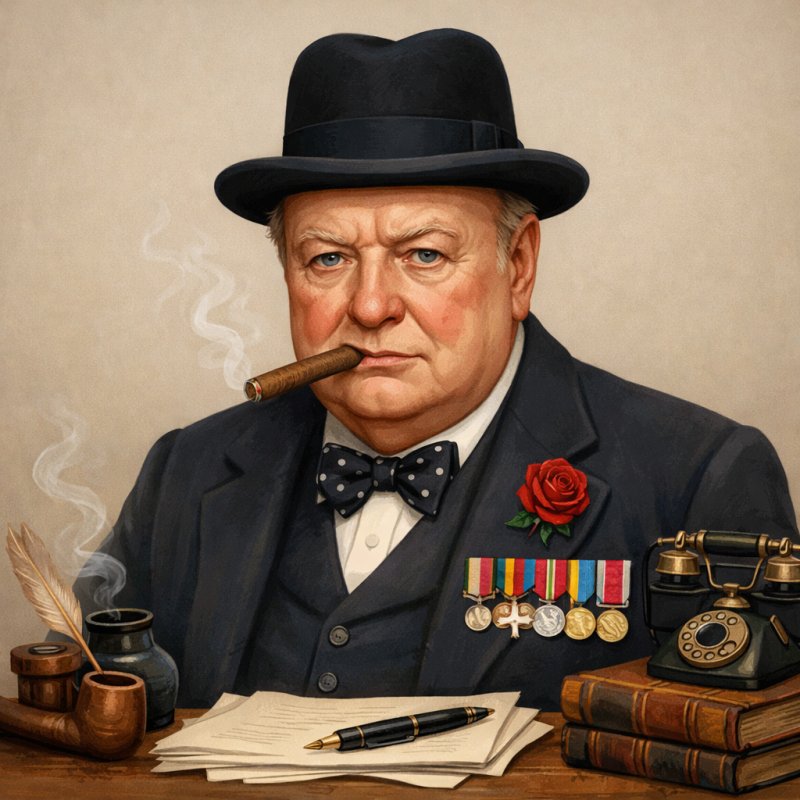 Portrait de Winston Churchill