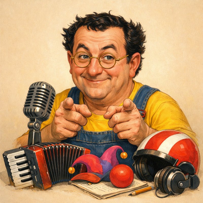 Portrait de Coluche